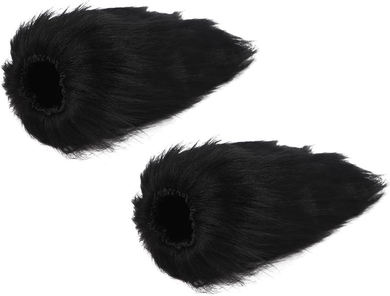 BXT Kids Girls Fuzzy Faux Fur Leg Warmers Boots Shoes Cuff Cover Winter Warm Furry Leg Socks for Halloween Costume Party Show - Image 5